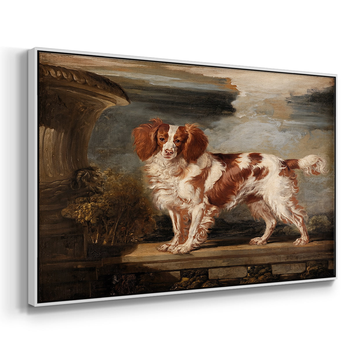 Portrait of Dash, a Favourite Spaniel, Property of Lady Frances Vane-Tempest, 1819 - Floater Framed Canvas Print