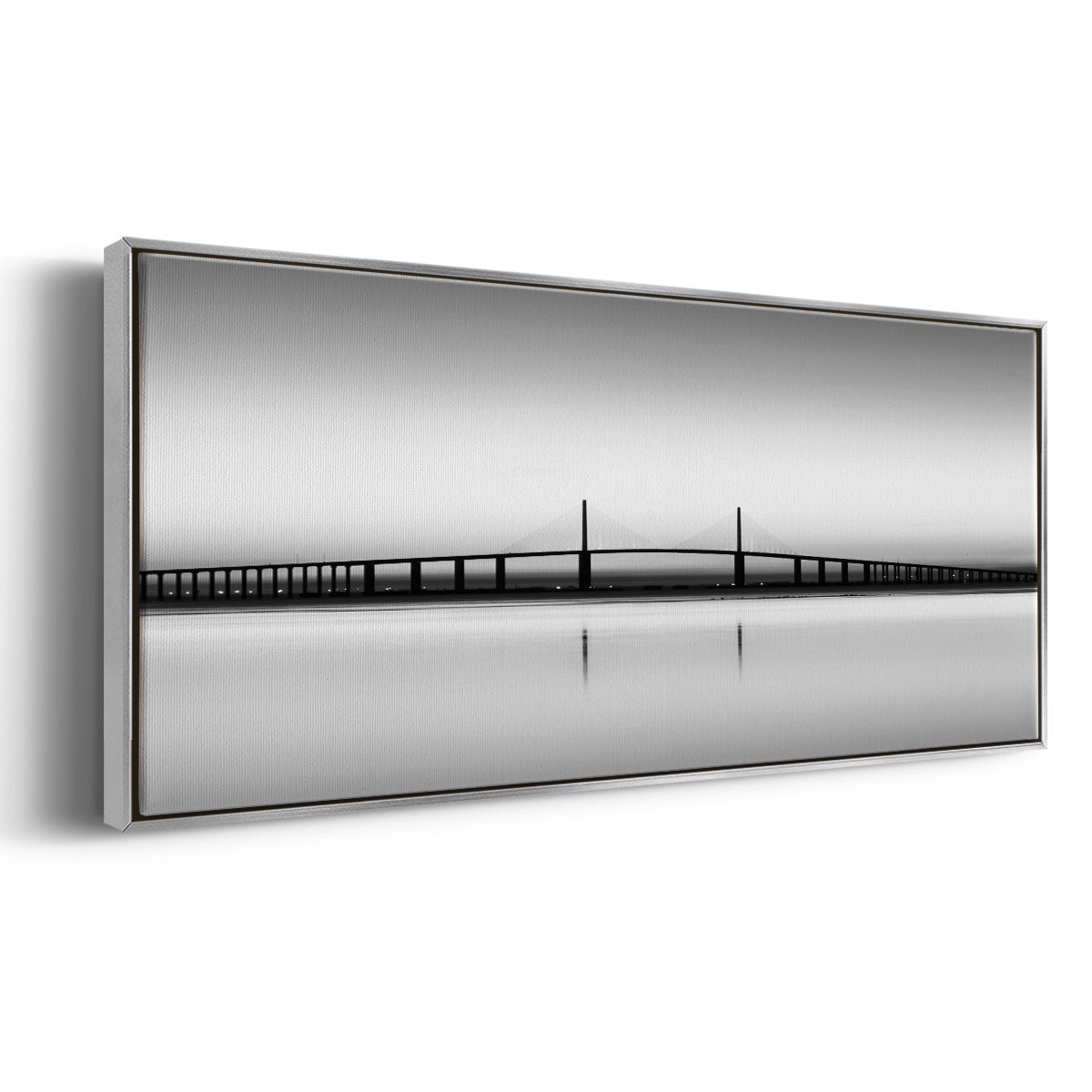 Sunshine Skyway - Floater Framed Canvas Print