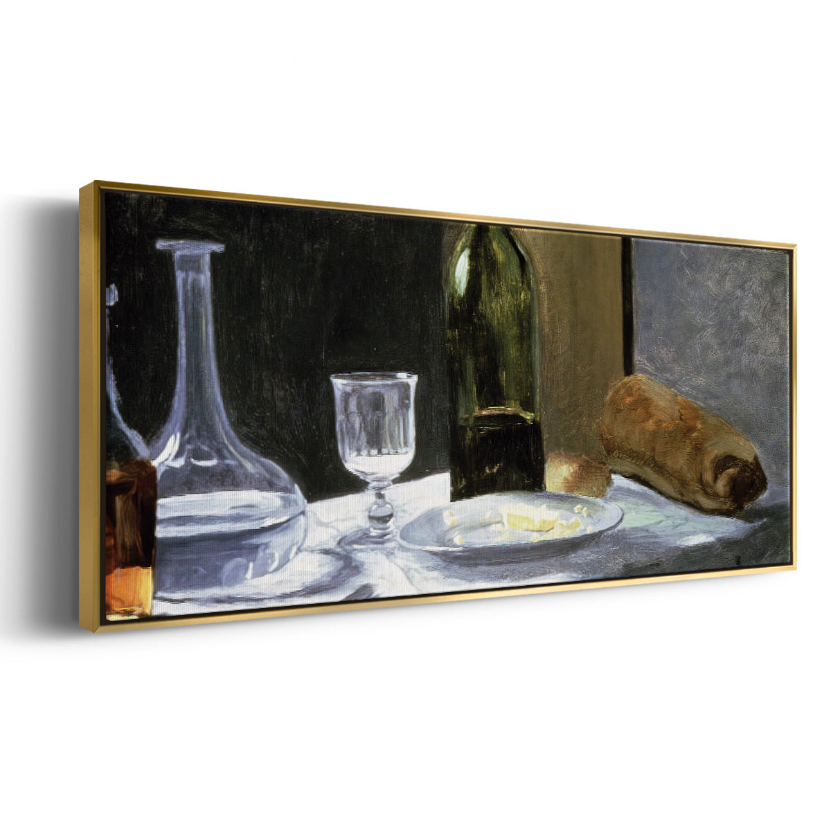 Still Life with Bottles, 1862 - Floater Framed Canvas Print