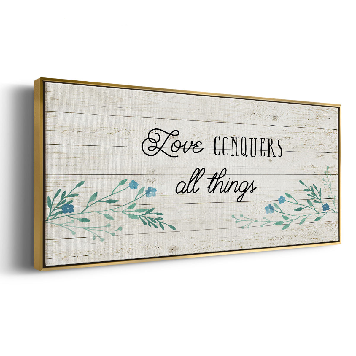 Floral Love - Floater Framed Canvas Print