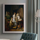 Classical interior painting of an artist at work by Louis-Leopold Boilly in an {frame_style_descriptor} displayed in a neutral interior setting.
