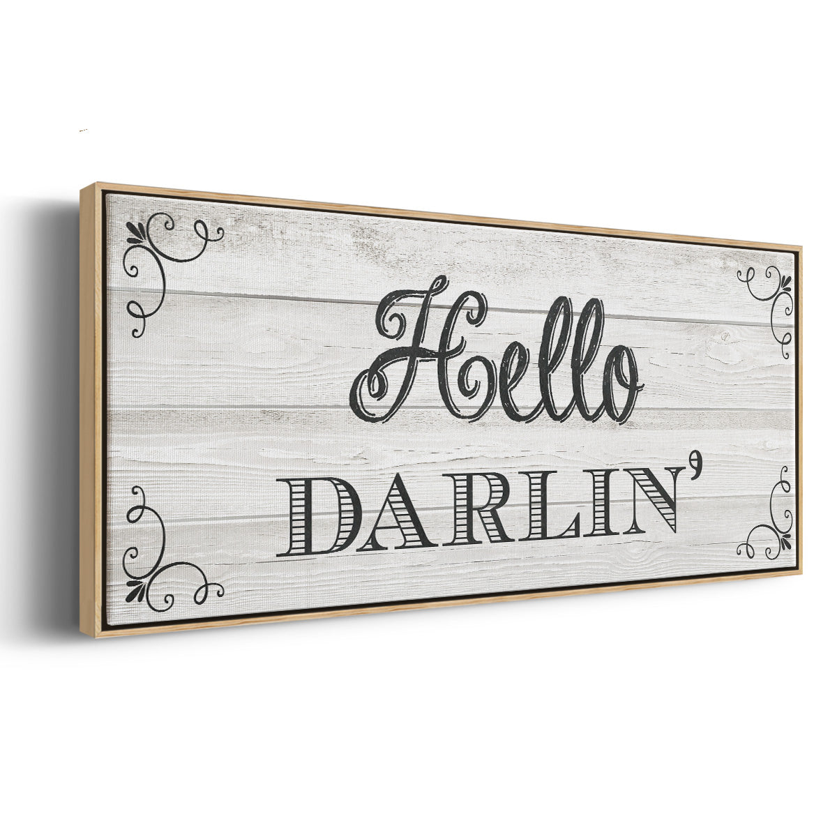 Hello Darlin' - Floater Framed Canvas Print