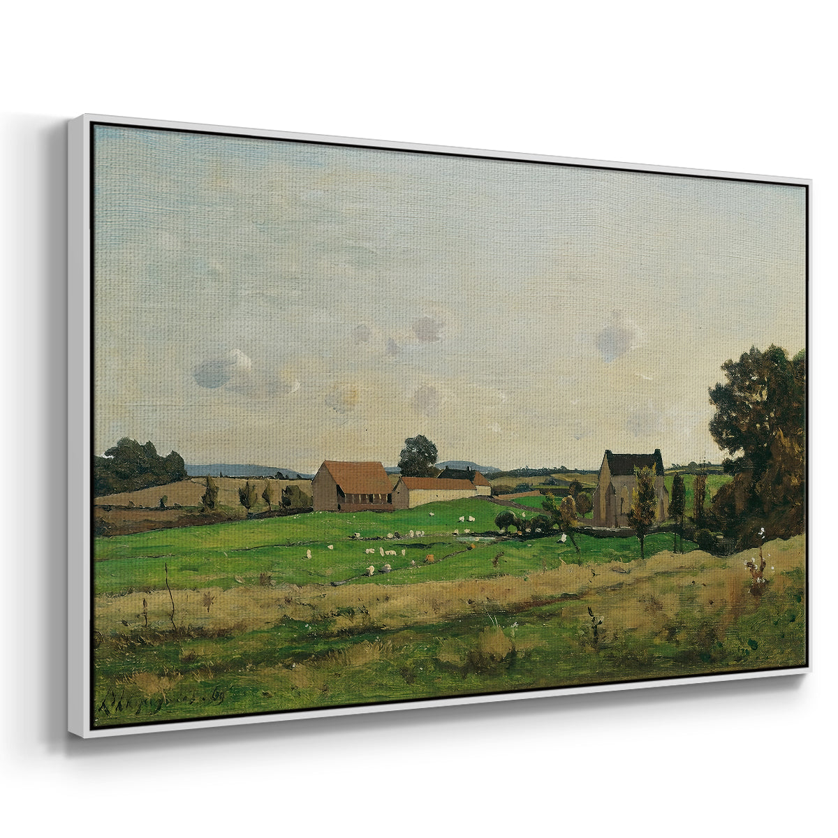 The Saulce Estate, 1869 - Floater Framed Canvas Print