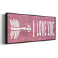 I Love You - Floater Framed Canvas Print