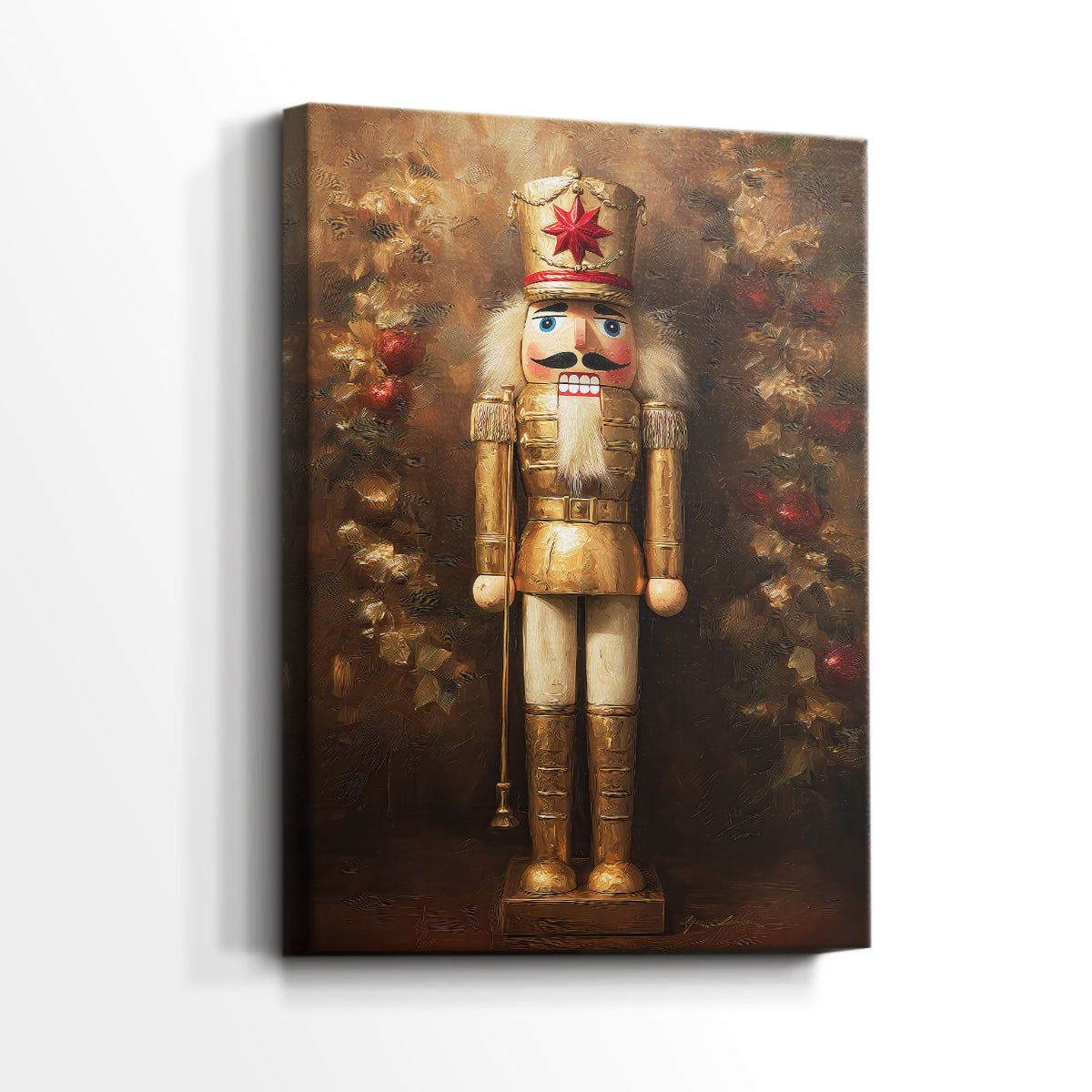 Candlelit Carol of Mistletoe - Canvas Art Print