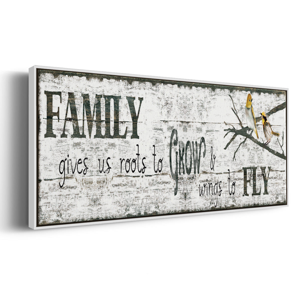 Family Gives Us - Floater Framed Canvas Print