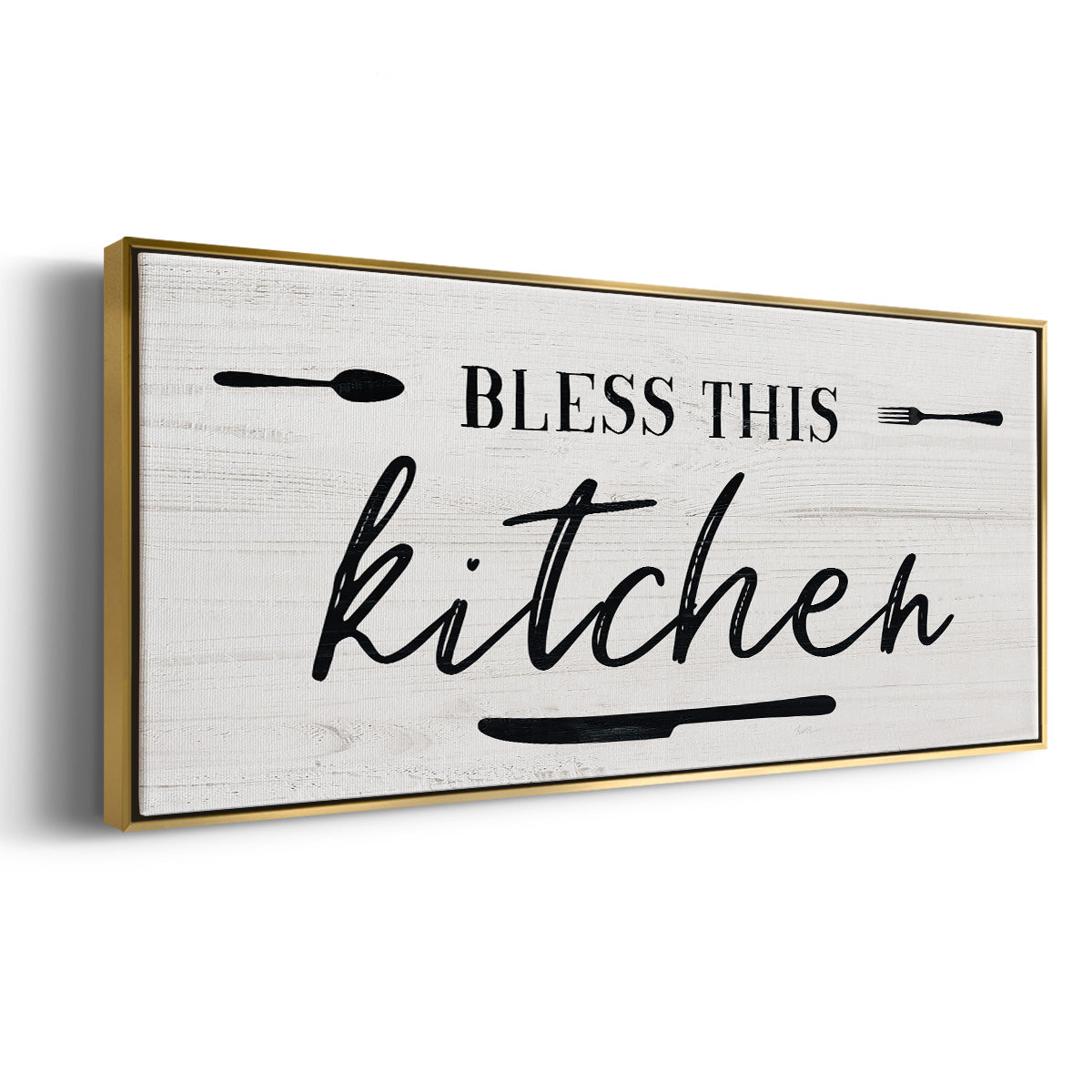 Bless this Kitchen - Floater Framed Canvas Print