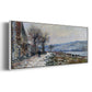 The Seine at Lavacourt, Effect of Snow, 1879 - Floater Framed Canvas Print