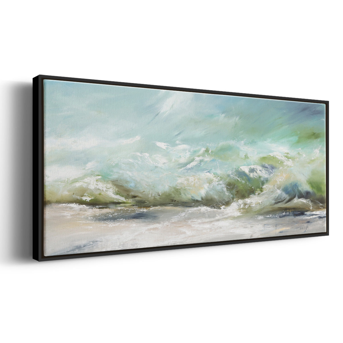 Dancing on the Waves - Floater Framed Canvas Print