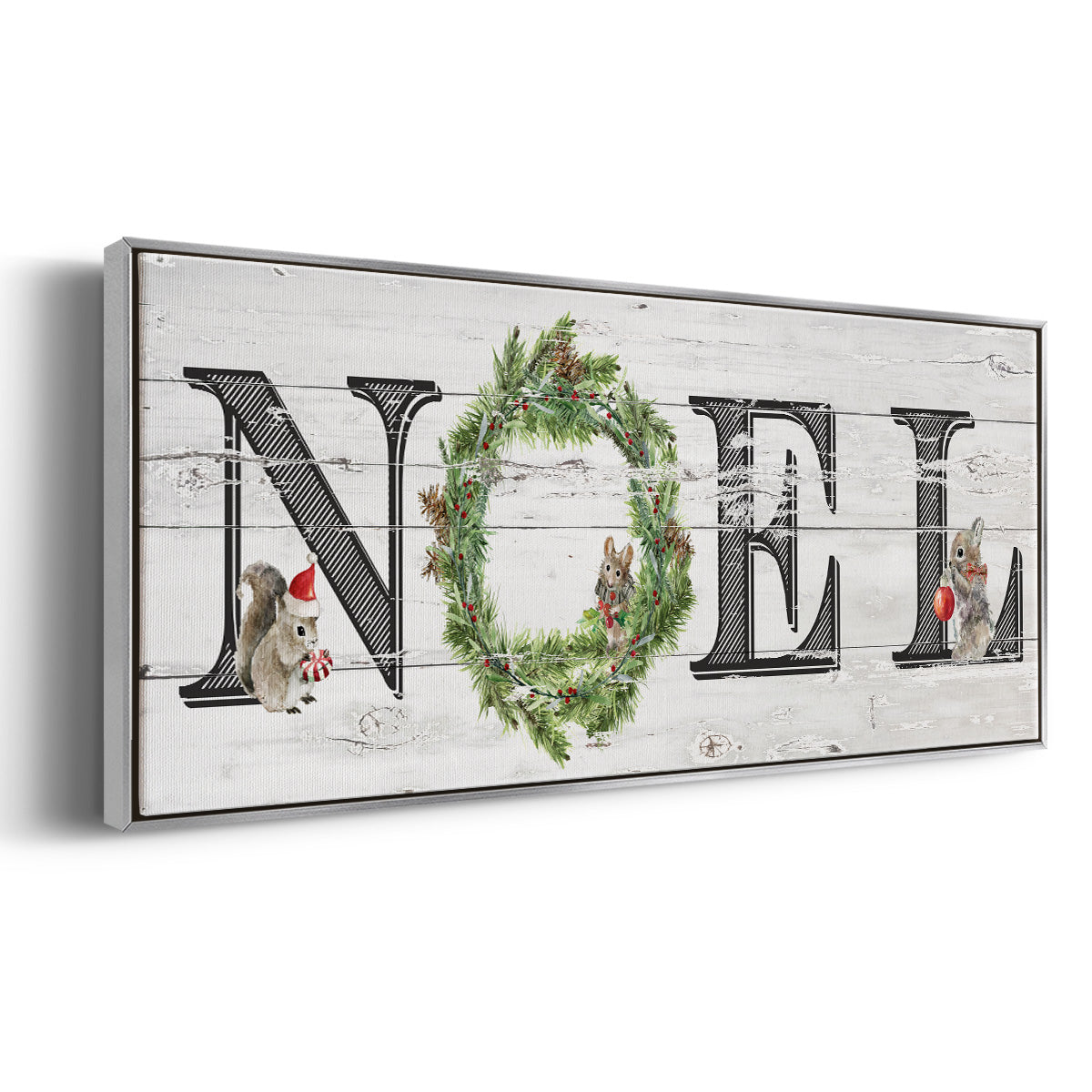 Farmhouse Noel - Floater Framed Canvas Print