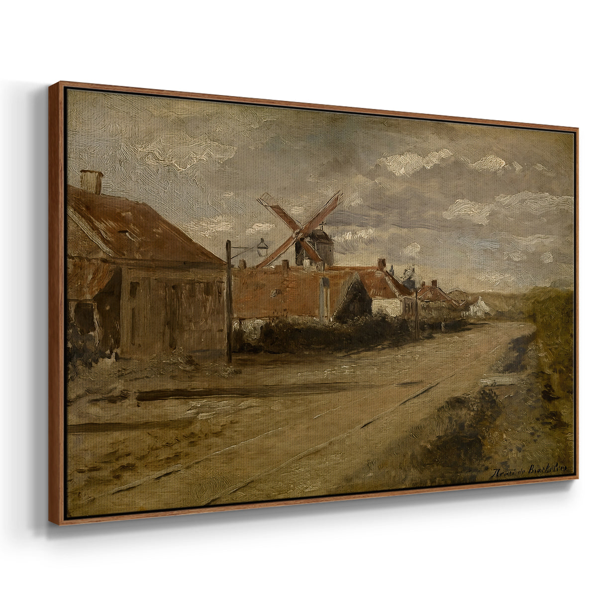 The Mill at Kiel, c. 1885-1888 - Floater Framed Canvas Print