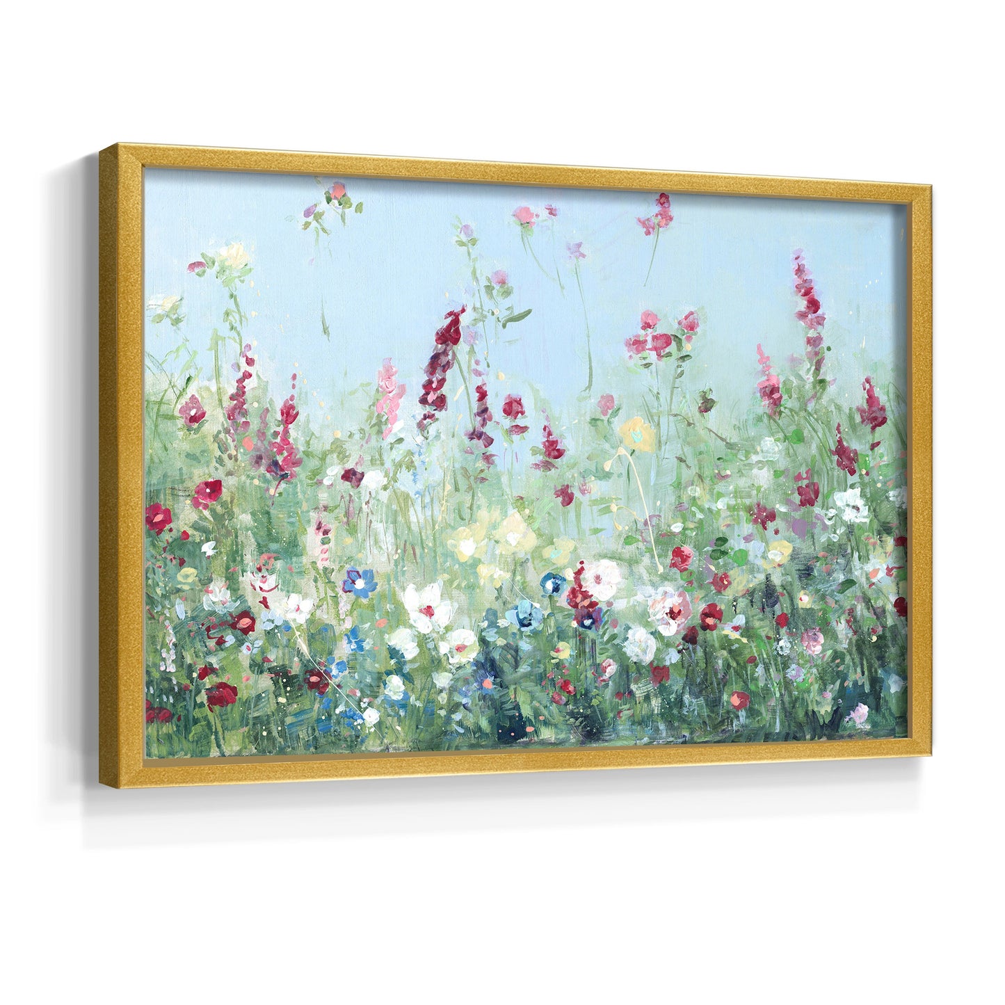 44433,wildflower,painting,landscape,meadow,flowers,nature,floral,tranquility,blue sky,colorful blooms,spring,artwork,garden,close-up,day scene,brush strokes,natural beauty,environment,botanical,flora,creative,serene,beauty,home decor,contemporary,visual art,scenic,summer,color palette,vivid,natural light,scenic view,inspiration,art gallery,elegant,Re-stickable,Plants & Flowers