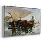 The Return from Fishing: Hauling the Boat, 1894 - Floater Framed Canvas Print