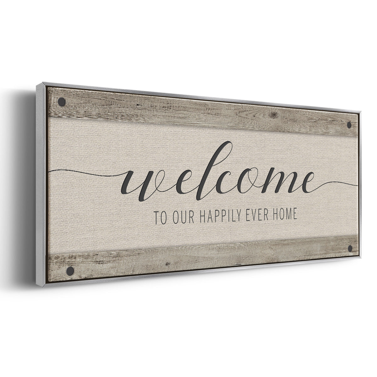 Happily Home - Floater Framed Canvas Print