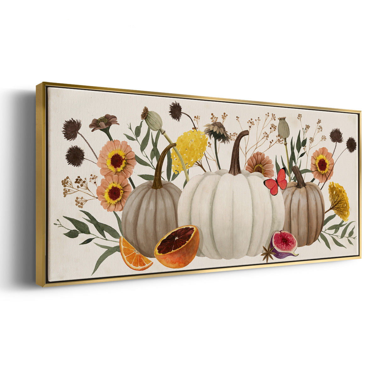 Fall Botanicals - Floater Framed Canvas Print