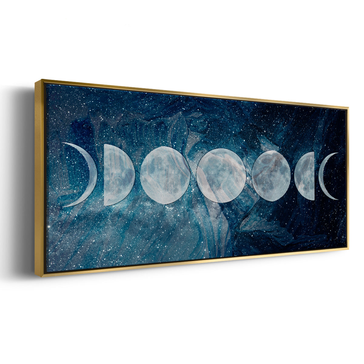 Moon Phases - Floater Framed Canvas Print