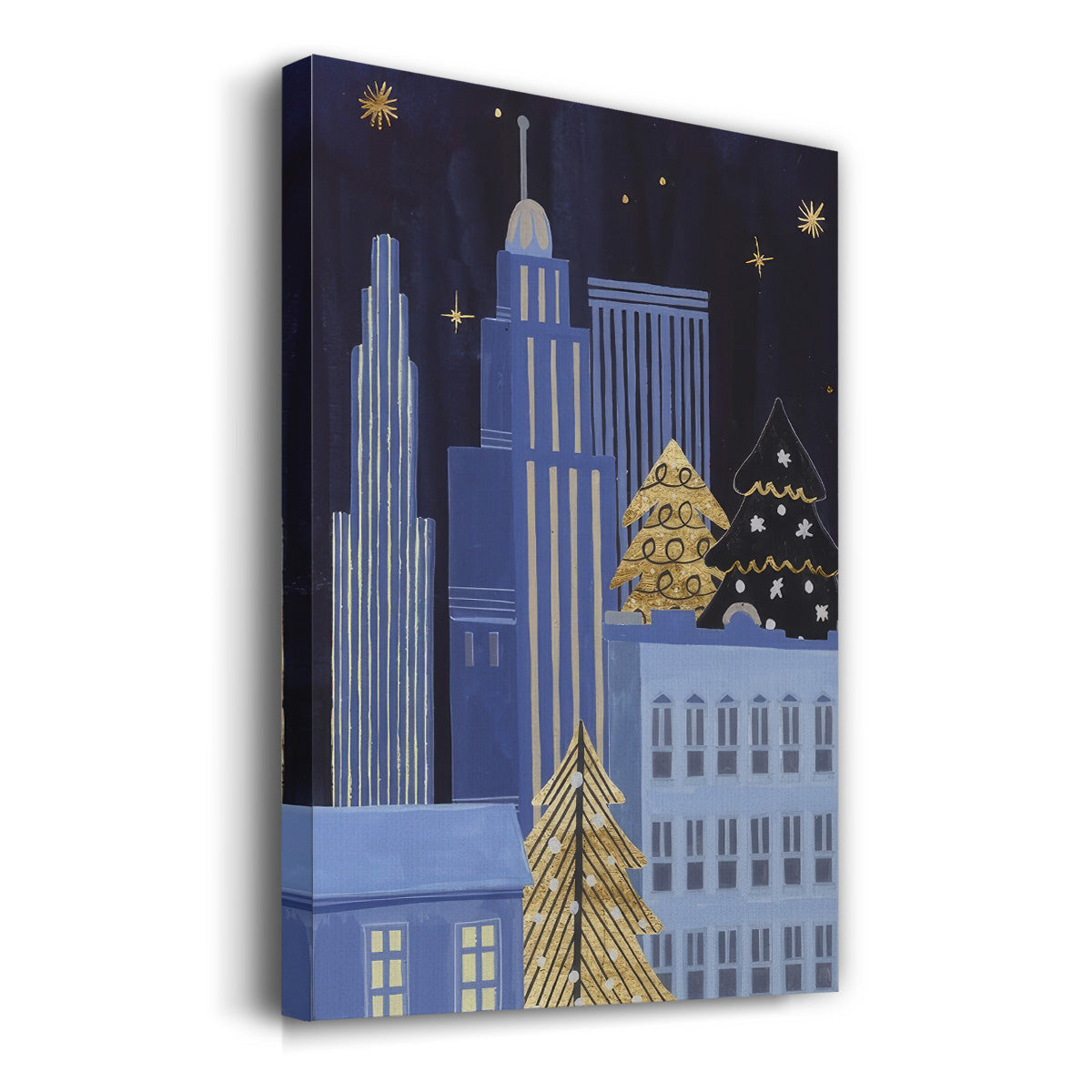 Holiday Night Collection B - Gallery Wrapped Canvas