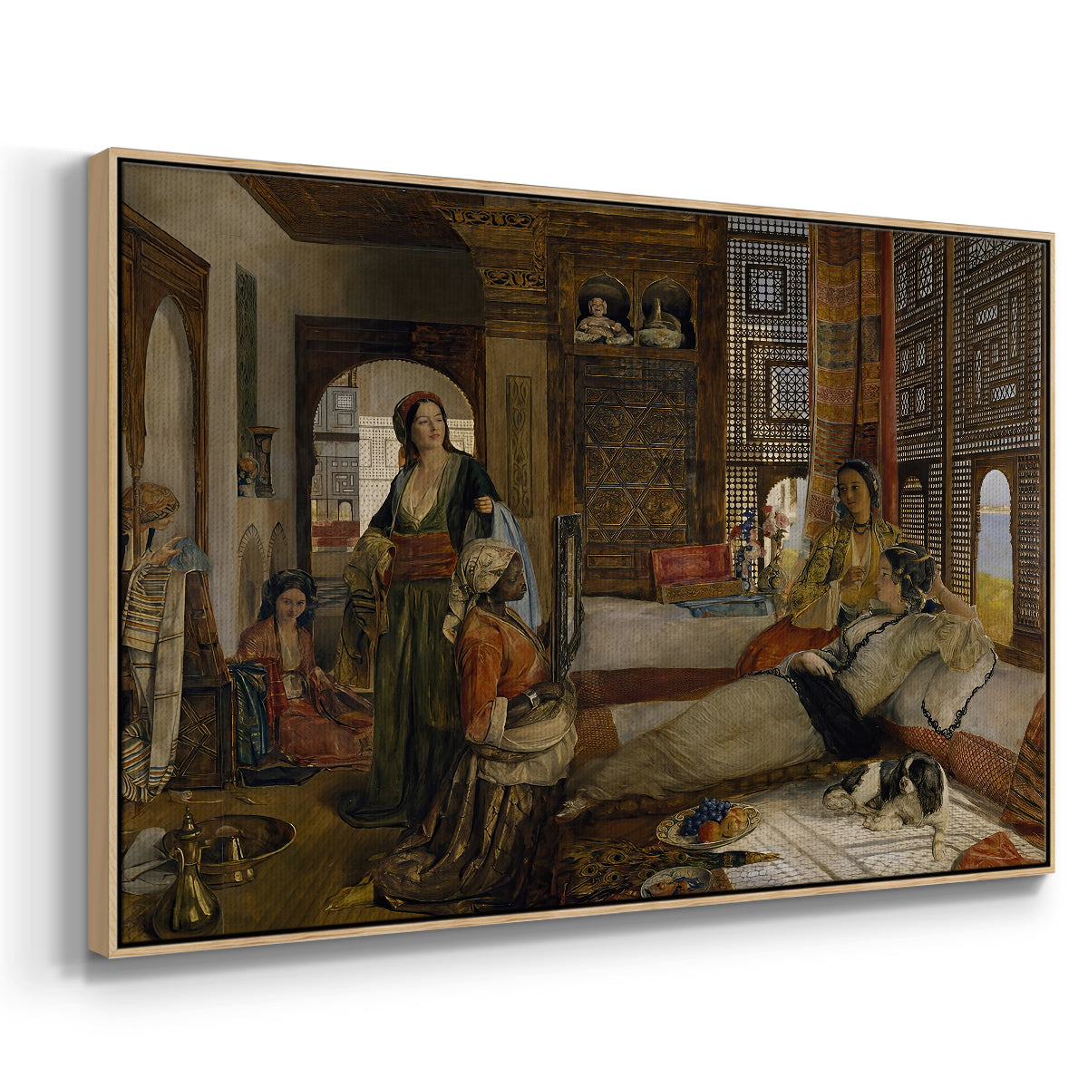 The Harem, 1876 - Floater Framed Canvas Print