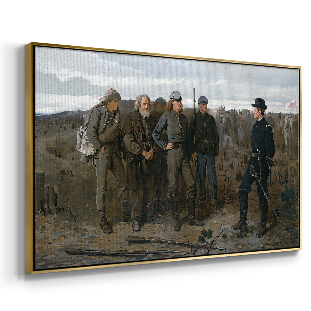 Prisoners from the Front, 1866 - Floater Framed Canvas Print