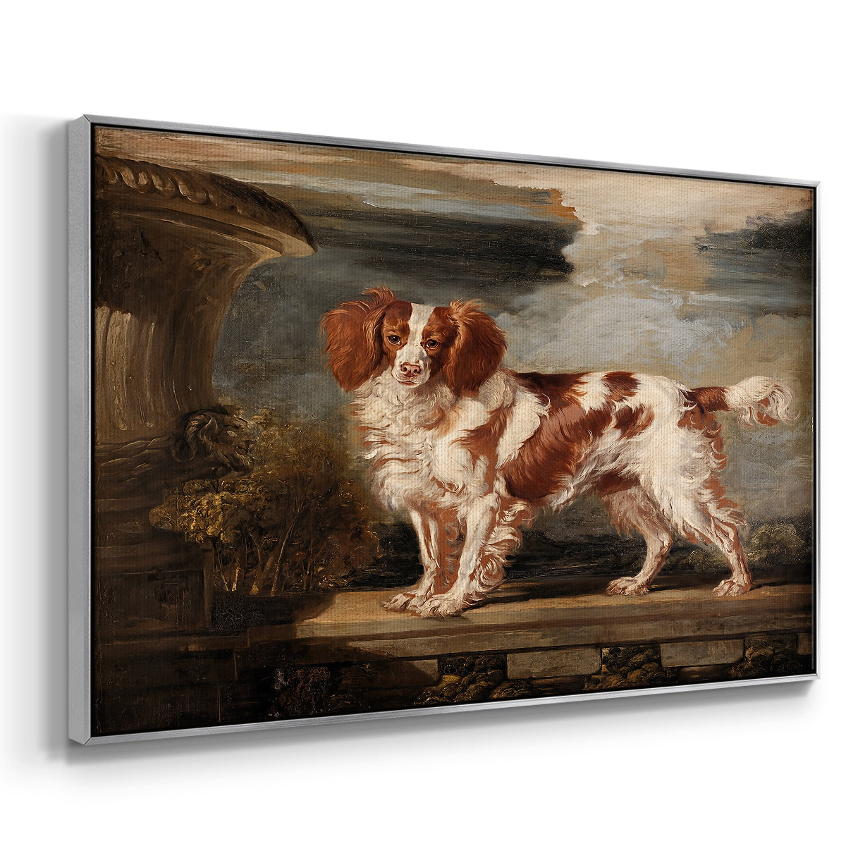 Portrait of Dash, a Favourite Spaniel, Property of Lady Frances Vane-Tempest, 1819 - Floater Framed Canvas Print