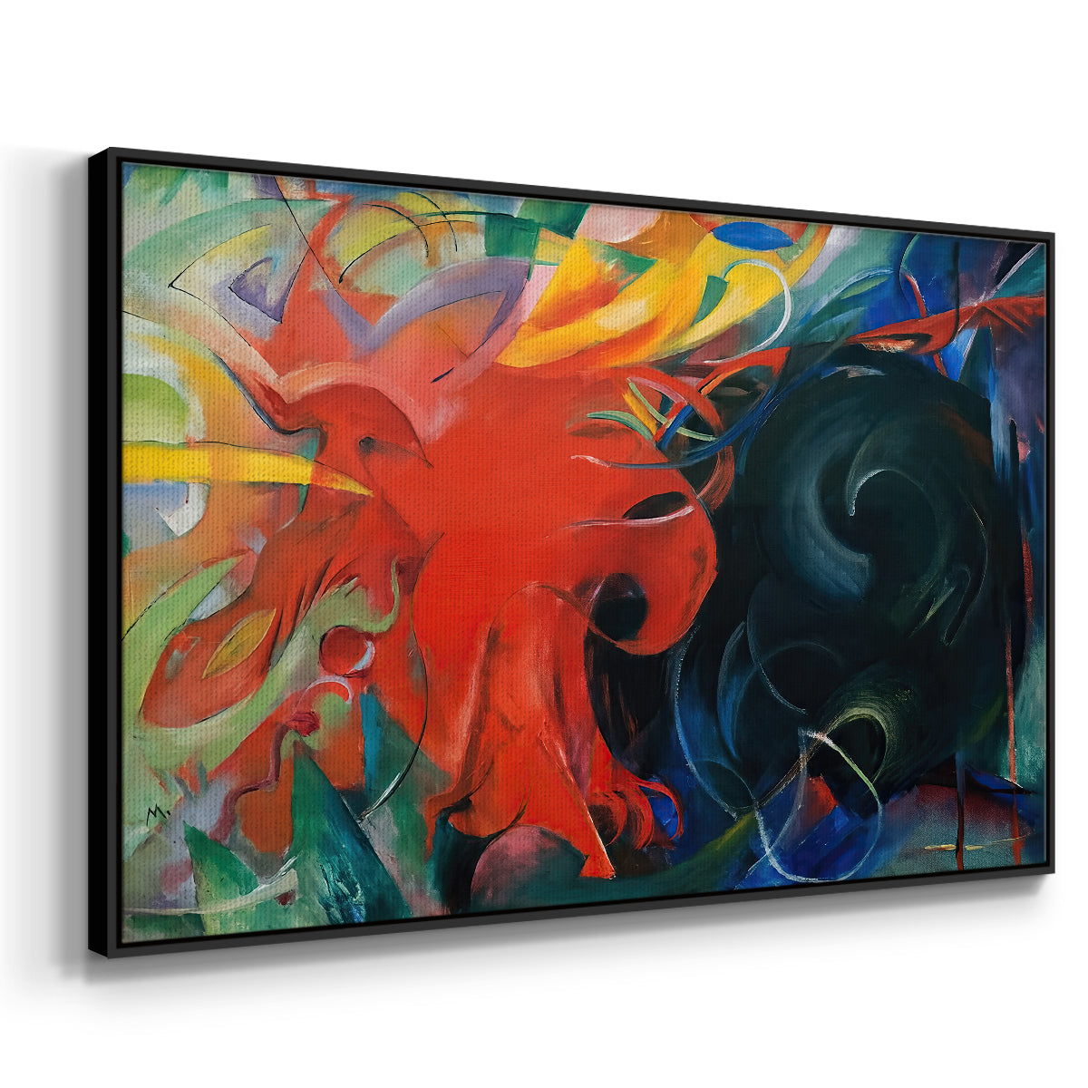 Fighting Forms, 1914 - Floater Framed Canvas Print