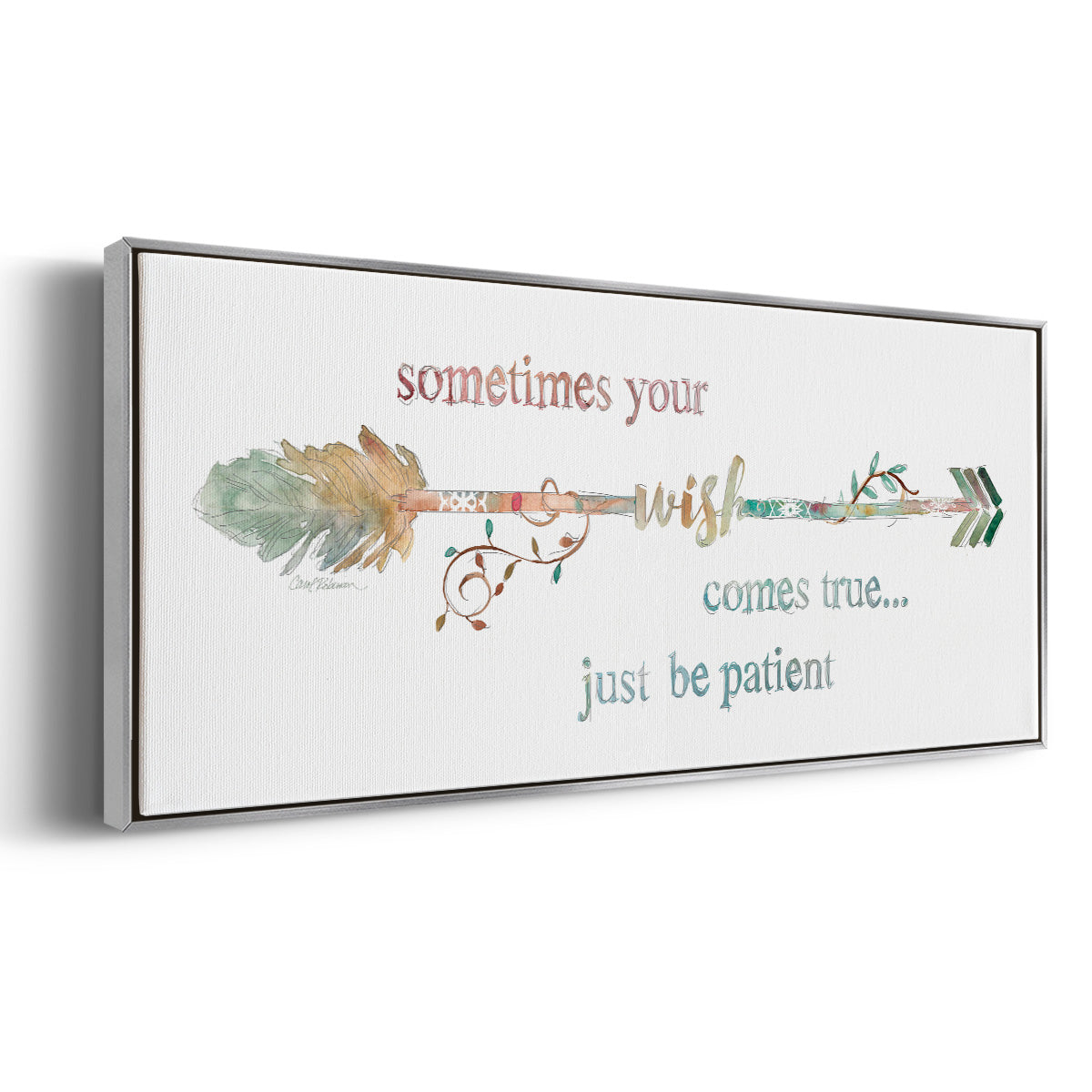 Wishing Arrow - Floater Framed Canvas Print