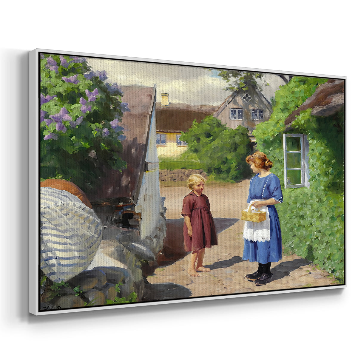 Summer Day in Jyllinge, 1922 - Floater Framed Canvas Print