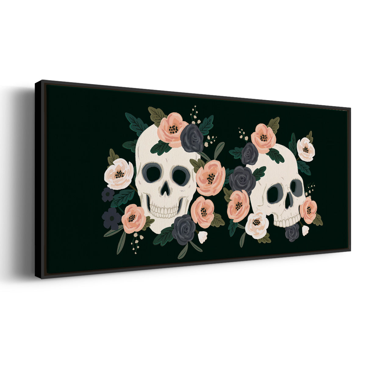 Skull & Snake Collection D - Floater Framed Canvas Print