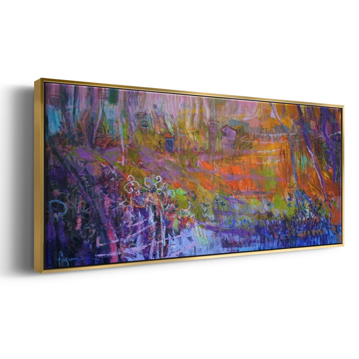 Nocturn in the Secret - Floater Framed Canvas Print