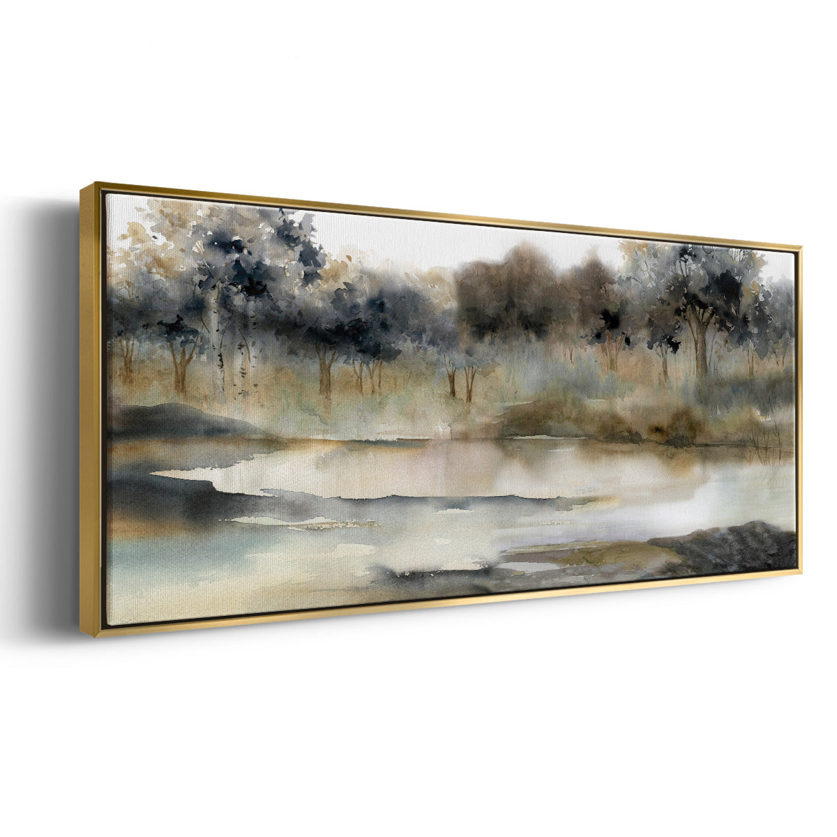 Serene River - Floater Framed Canvas Print