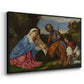 The Holy Family with a Shepherd, c. 1510 - Floater Framed Canvas Print