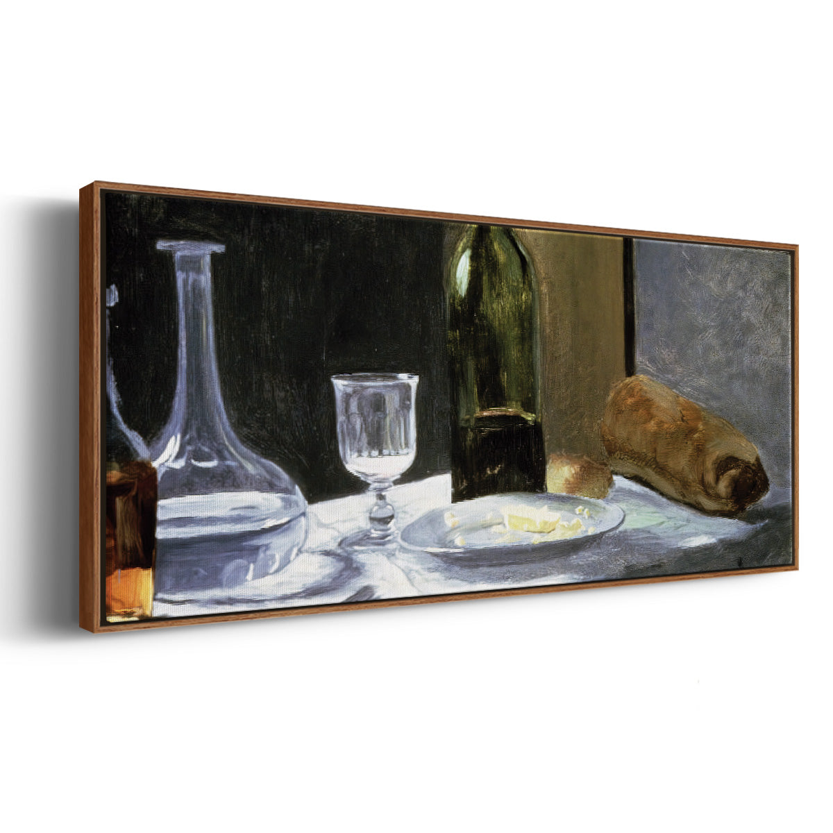 Still Life with Bottles, 1862 - Floater Framed Canvas Print
