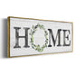 Gray Home Wreath - Floater Framed Canvas Print