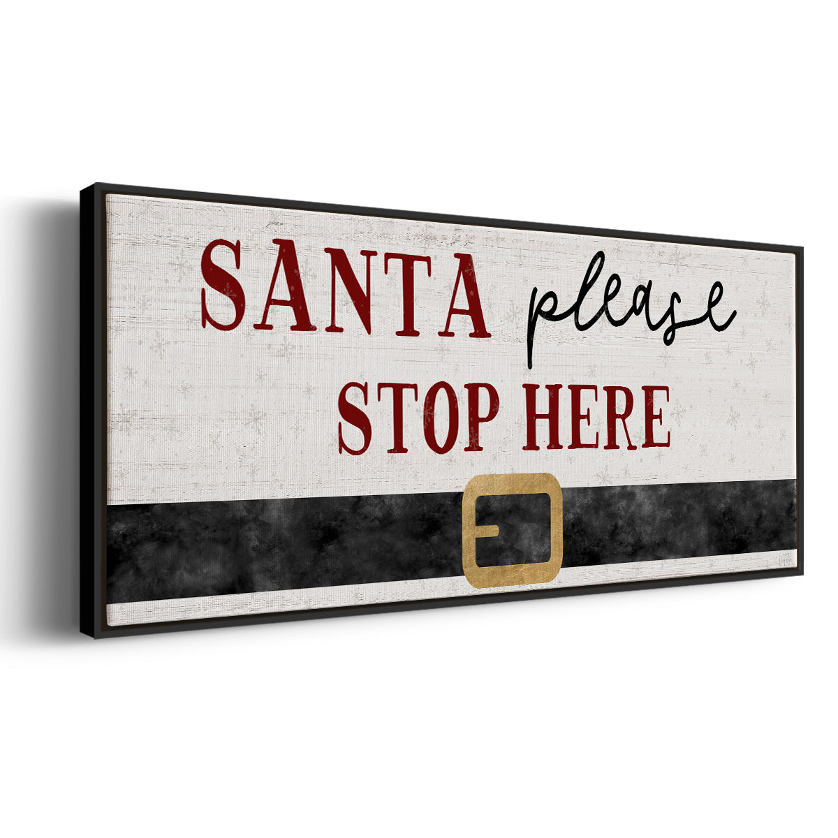 Santa Stop - Floater Framed Canvas Print