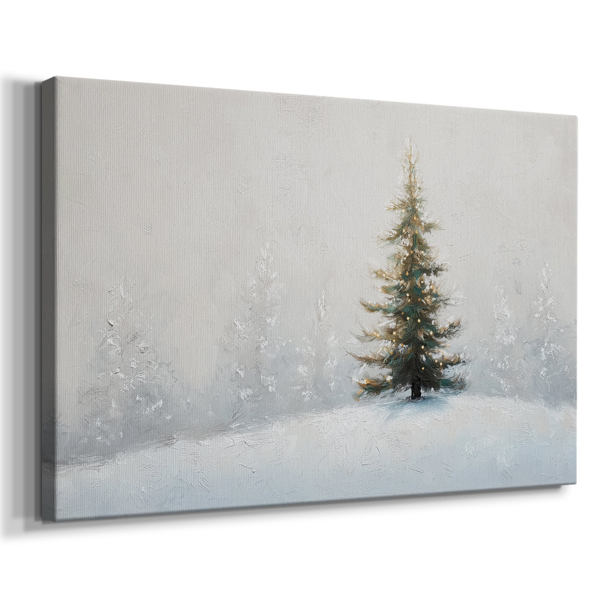 Sleigh of Frostlit Silence - Canvas Art Print
