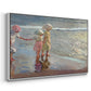 The Three Sisters on the Beach, 1908 - Floater Framed Canvas Print