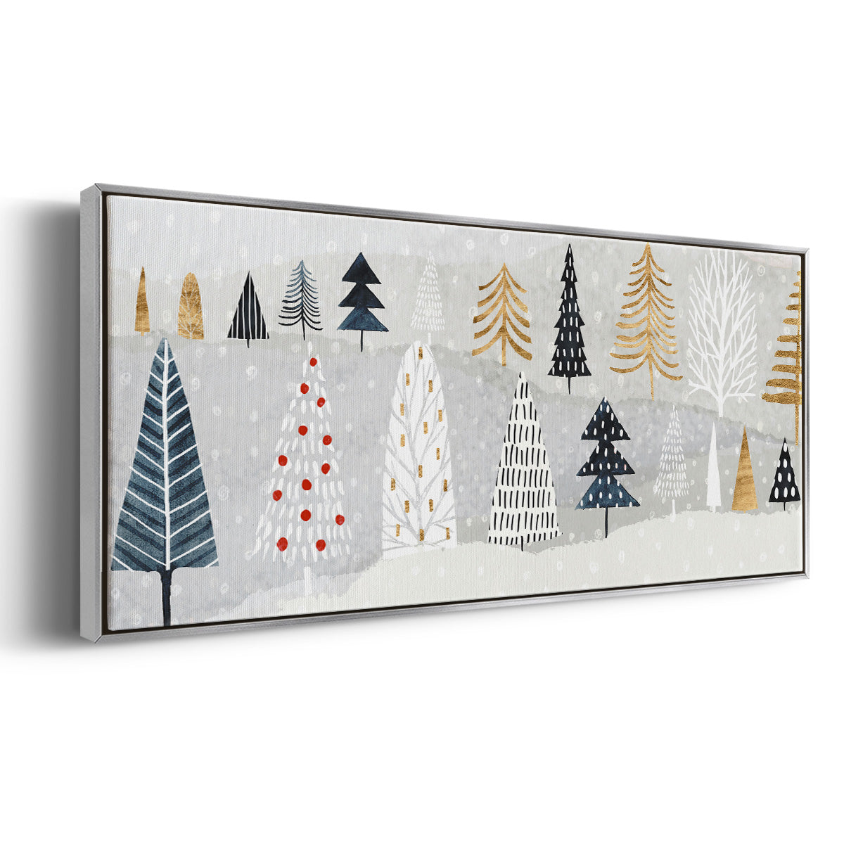 Christmas Chalet Collection D - Floater Framed Canvas Print