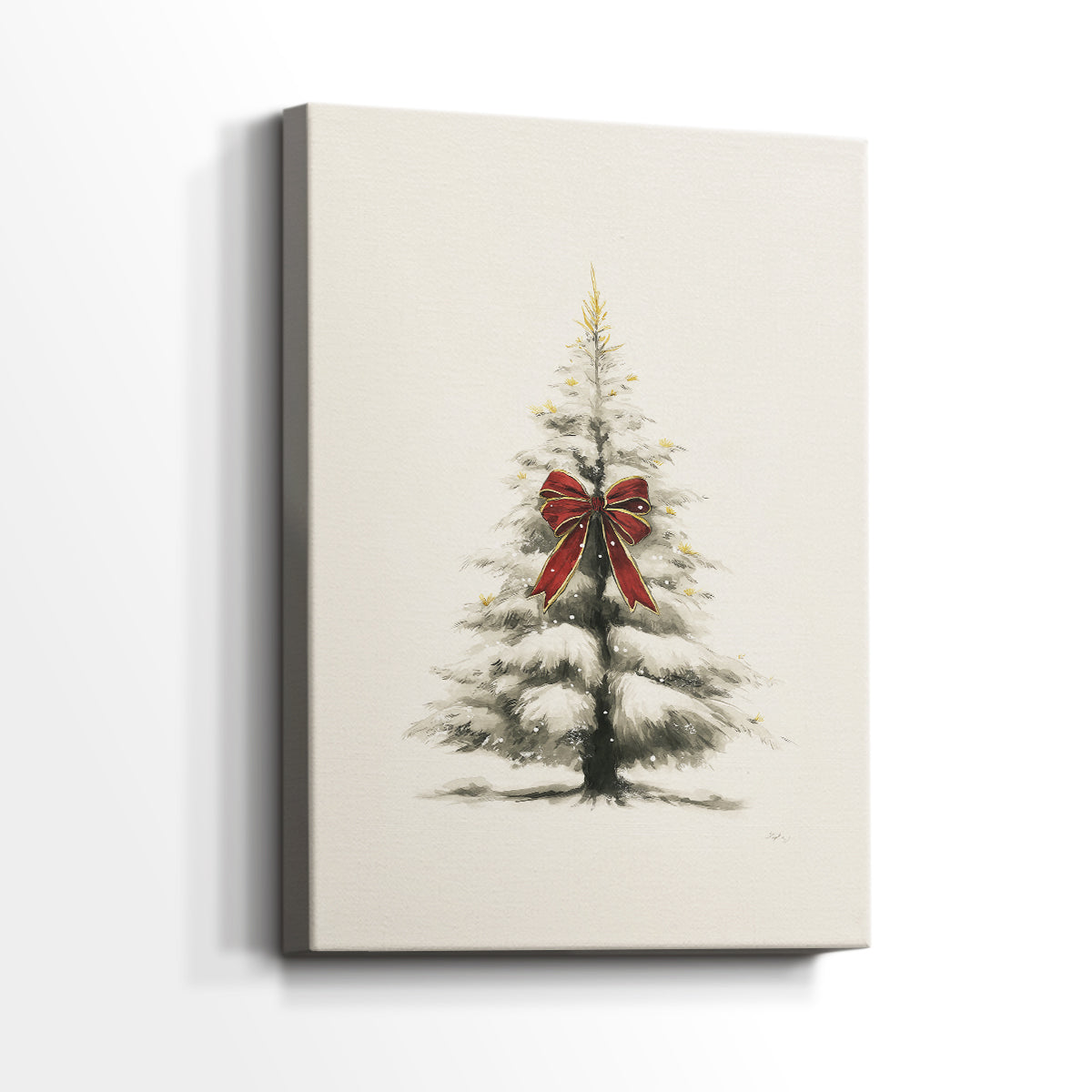 Mistletoe of Frostlit Carol - Canvas Art Print