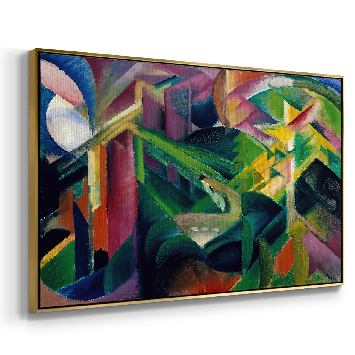 Deer in a Monastery Garden, 1912 - Floater Framed Canvas Print