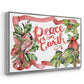 Cardinal Holly Christmas Collection A - Floater Framed Canvas Print
