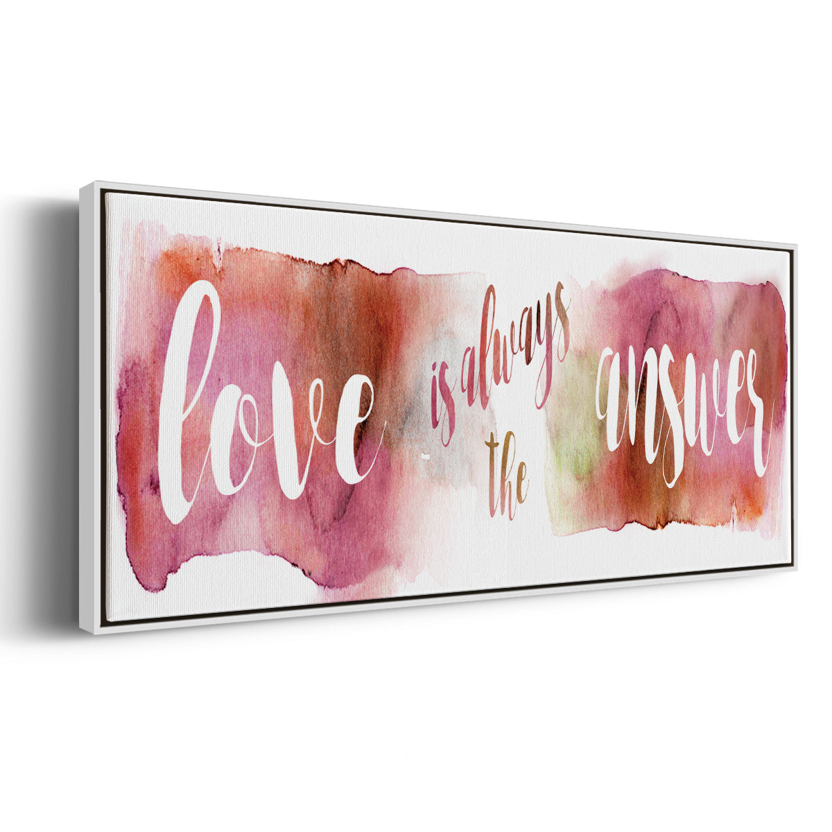 Love is the Answer - Floater Framed Canvas Print