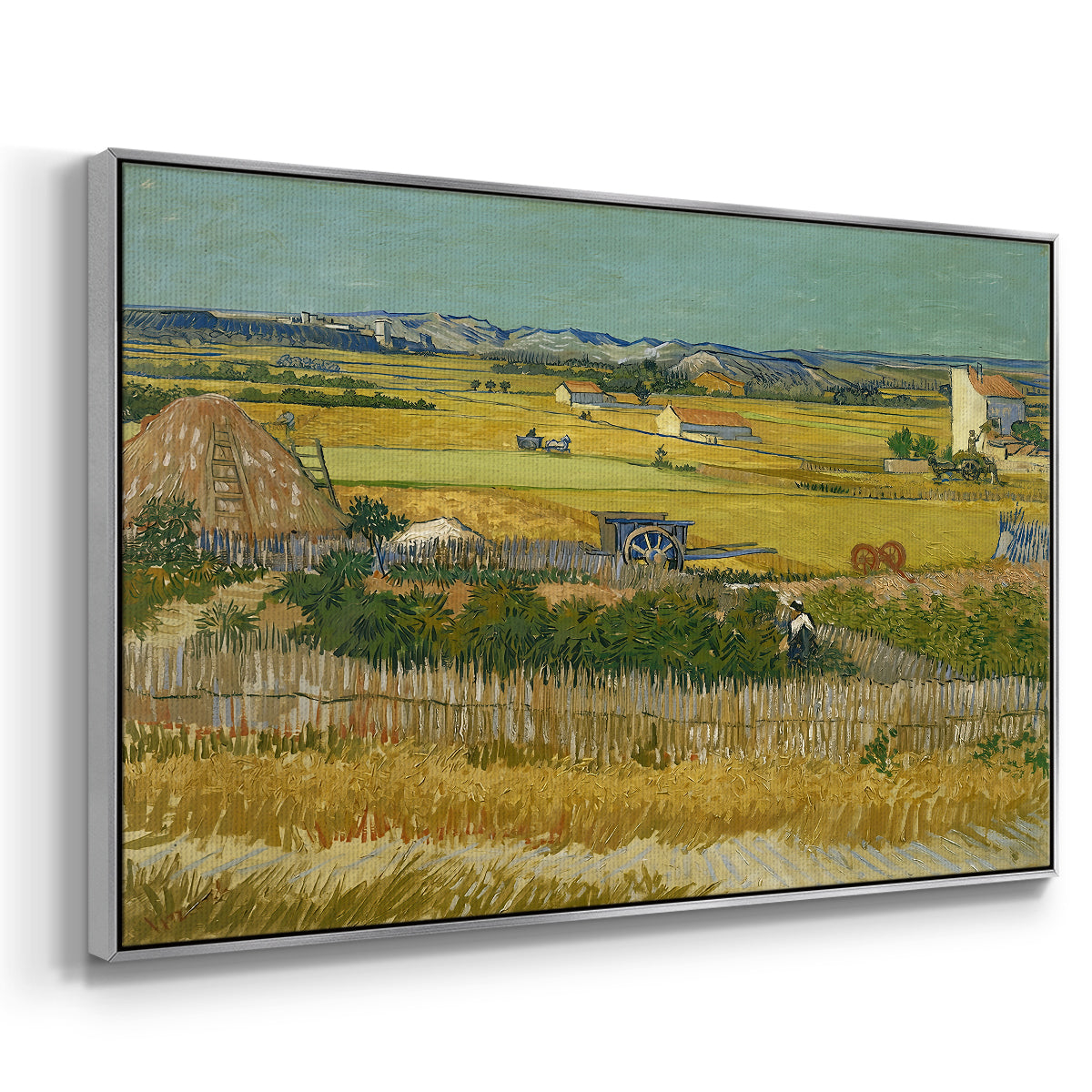 The Harvest, 1888 - Floater Framed Canvas Print