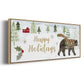 Woodland Christmas Collection D - Floater Framed Canvas Print
