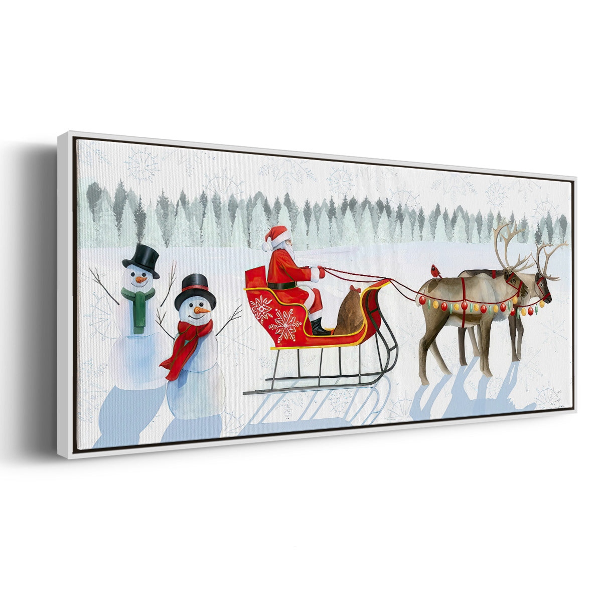 Santa's Snowmen Collection D - Floater Framed Canvas Print