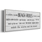 Rules of the Beach - Floater Framed Canvas Print