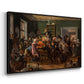 An Auction Scene, 1835 - Floater Framed Canvas Print