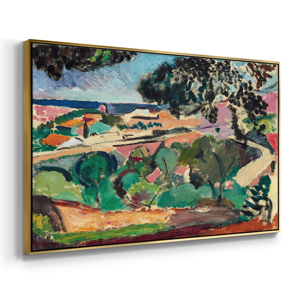 Landscape at Collioure, 1907 - Floater Framed Canvas Print