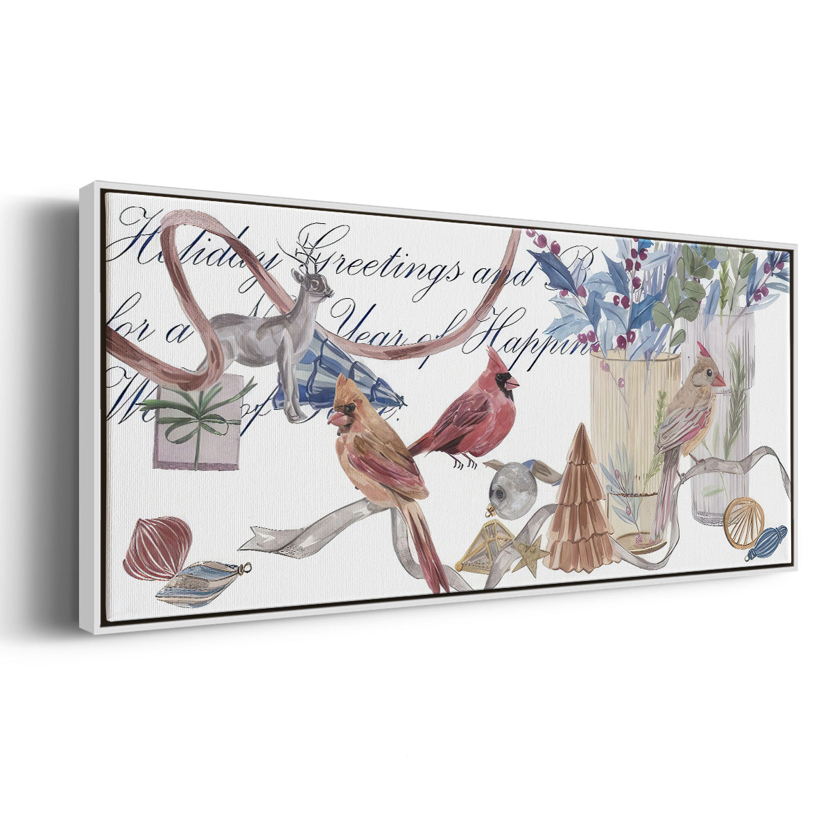 Warm Wishes Collection D - Floater Framed Canvas Print