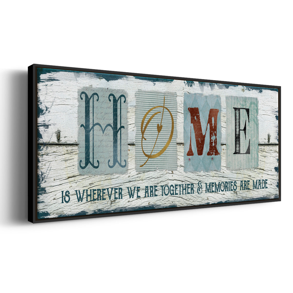 Home Wherever We - Floater Framed Canvas Print