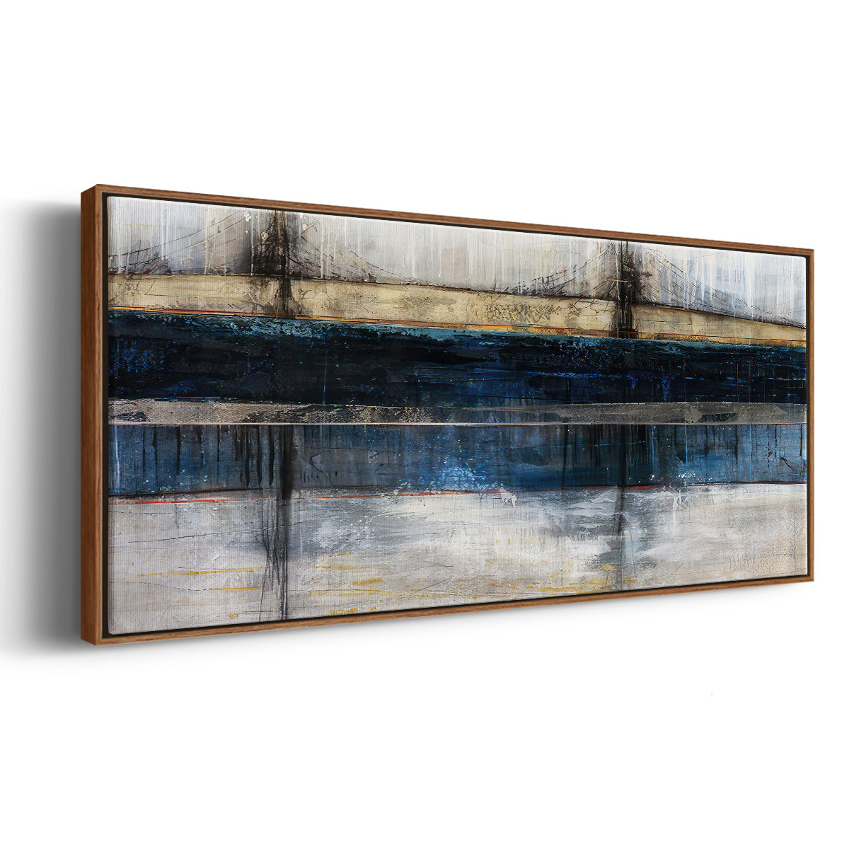City Blue - Floater Framed Canvas Print